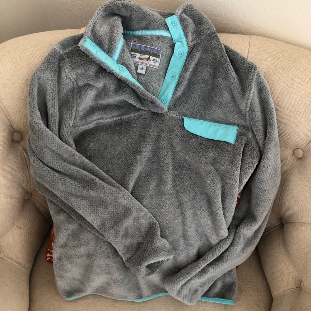 Grey Pullover half snap up